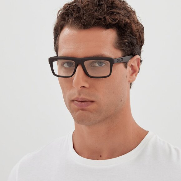 Gucci GG1572O 002 Rectangle Eyeglasses 54mm – Matte Havana - Picture 3 of 12